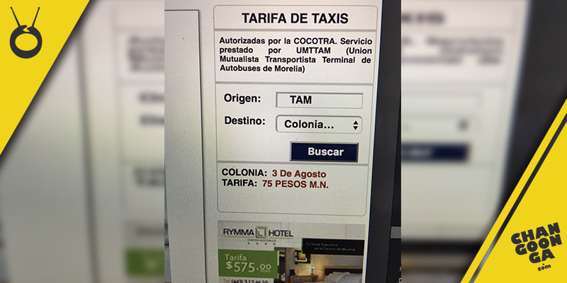 Taxis-Morelia-Tarifa