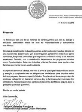 carta felipe calderon 2