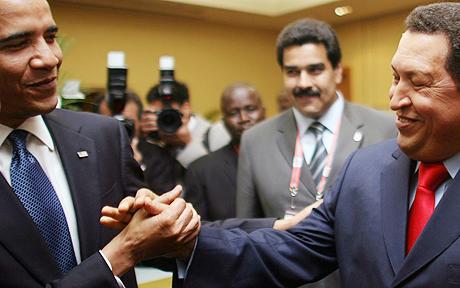 hugo chavez obama encuentro