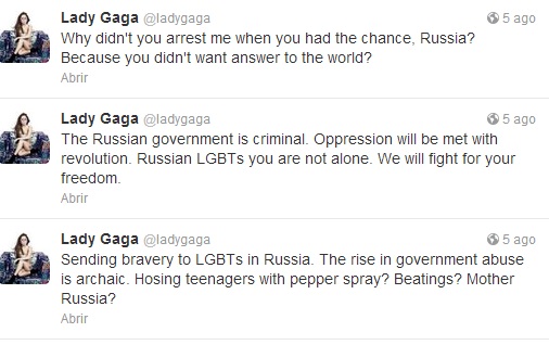 Gaga twitter