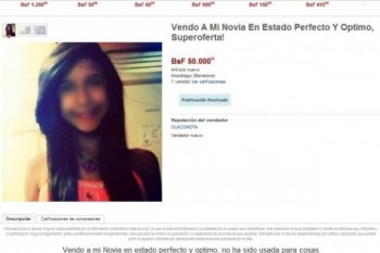 Vende a su novia