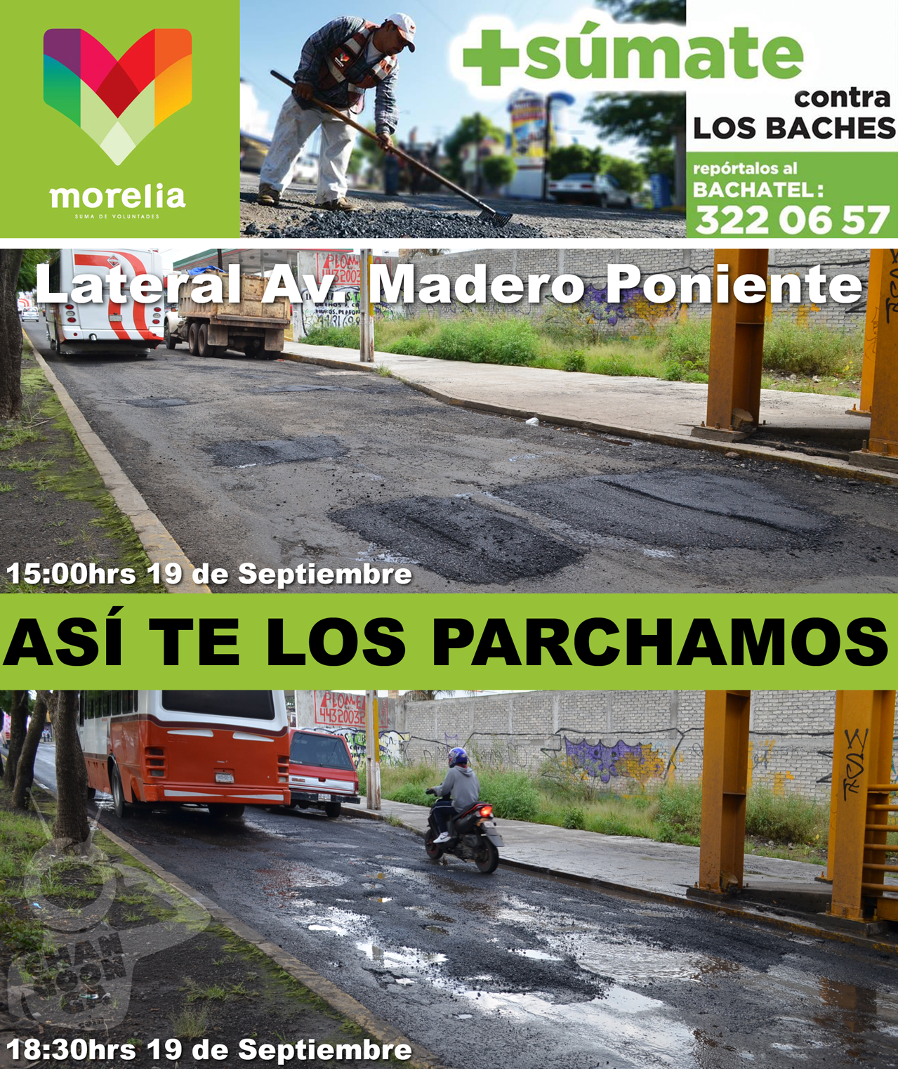 Morelia baches asi te los parchan