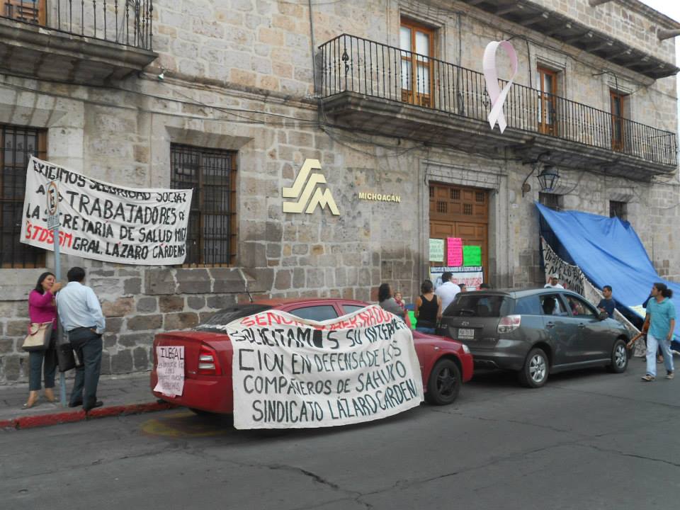 paro Secretaría de Salud Morelia Michoacán