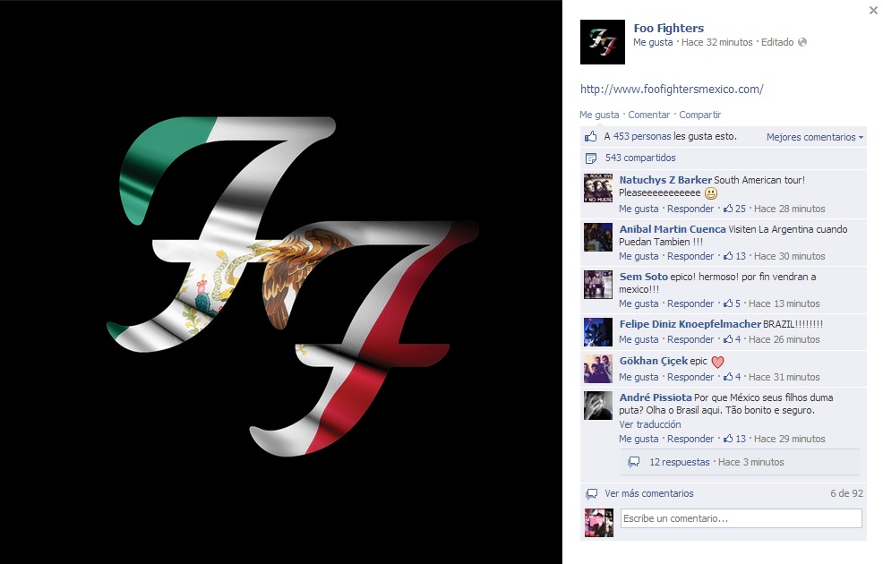 Foo Fighters México Facebook