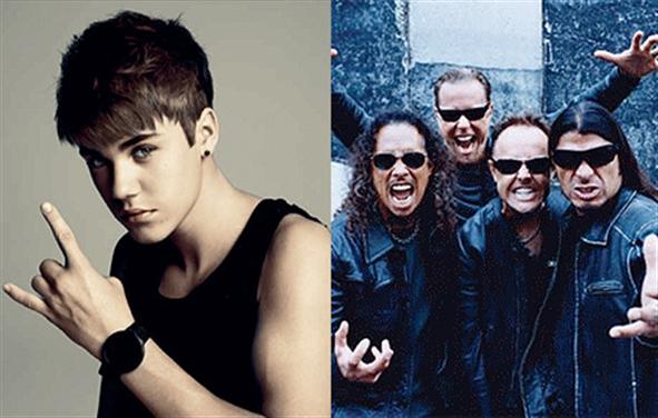 Justin Bieber y Metallica