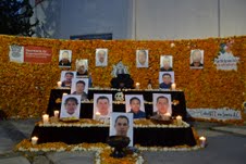 Recuerda SSP a  policías caídos en día de muertos