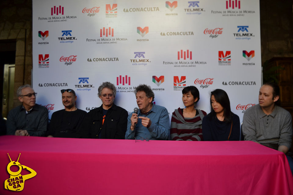 rueda de prensa Philip Glass y Kronos Quarter Festival de Música de Morelia