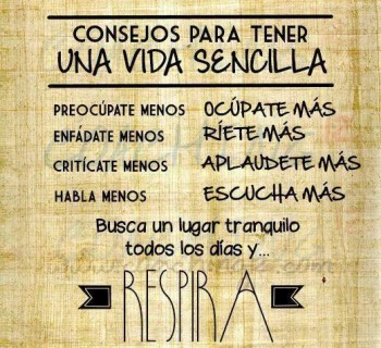 Consejos para una vida sencilla