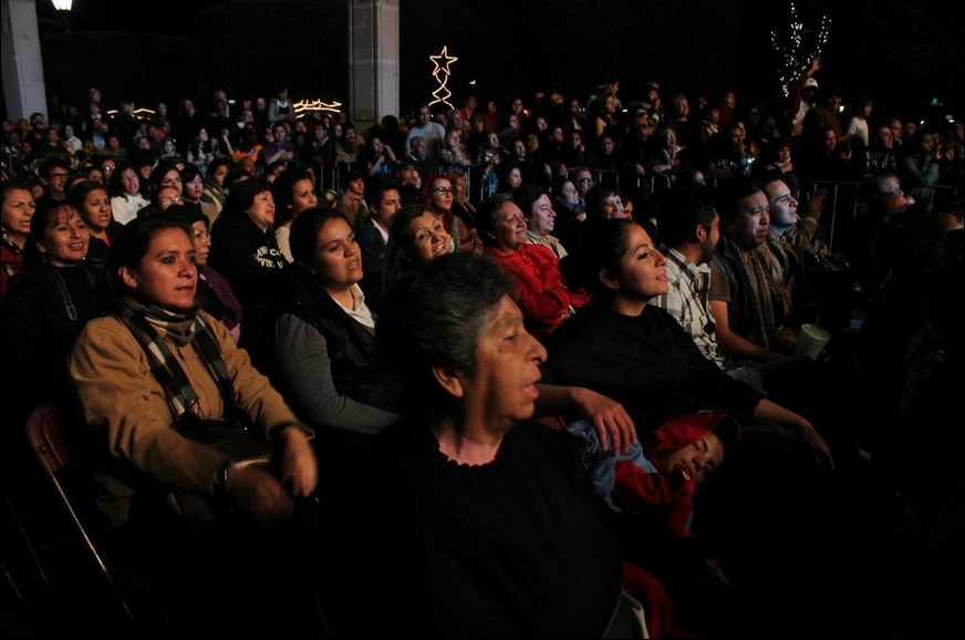 público concierto en el centro de Morelia