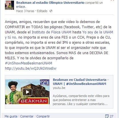 Video  Beakman admiradores de México necesitan #UnShowBeakmanUN más