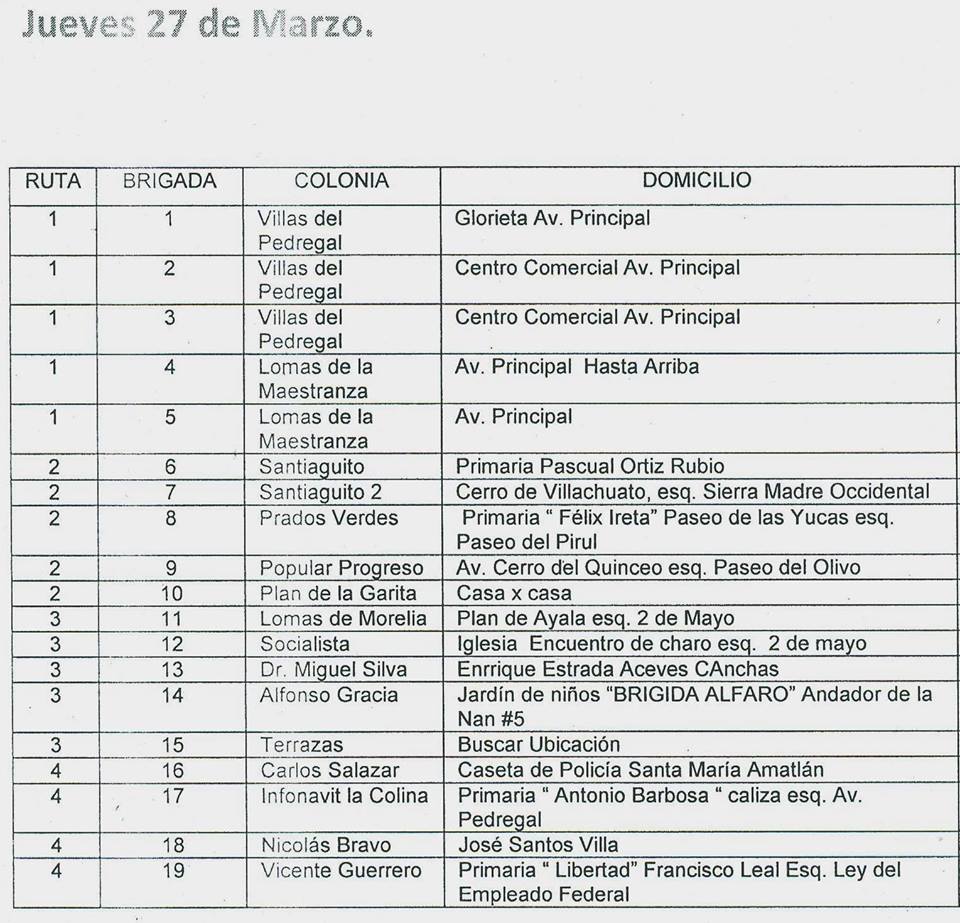 ruta vacunación antirrábica 27 de marzo