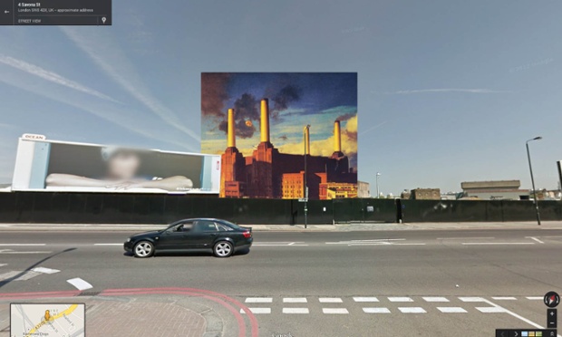 Google Street View portada de Animals de Pink Floyd