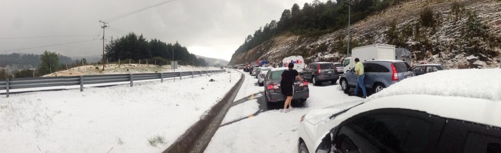 granizada en la México-Toluca 3