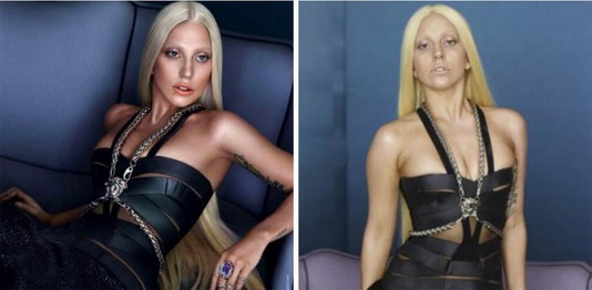 lady gaga photoshop con sin