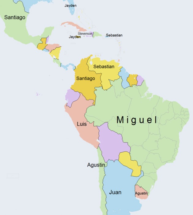 mapa mundi nombres de hombre mexico la buena