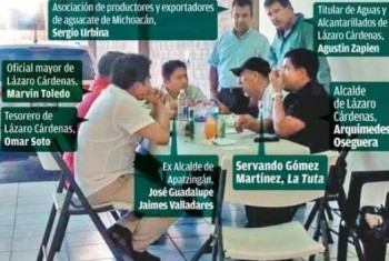 reunión de La Tuta con más funcionarios de Lázaro Cárdenas y Apatzingán