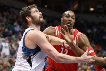 Kevin Love vs Dwight Howard Rockts Timberwolves NBA