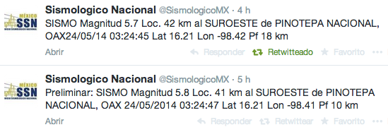 Sismo en Oaxaca, sismologico nacional