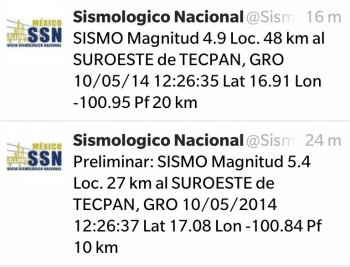 sismo nuevamente