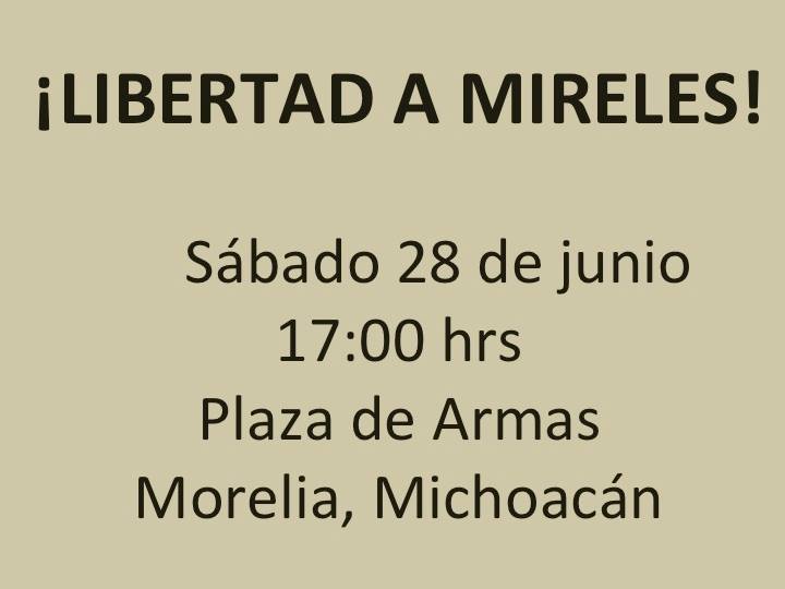 manifestación liberación de Mireles en Morelia