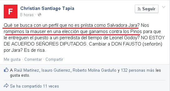 salvador jara christian santiago asesor fausto indignado