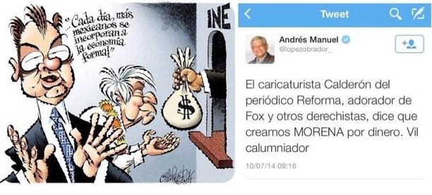 amlo vs paco calderon caricatura