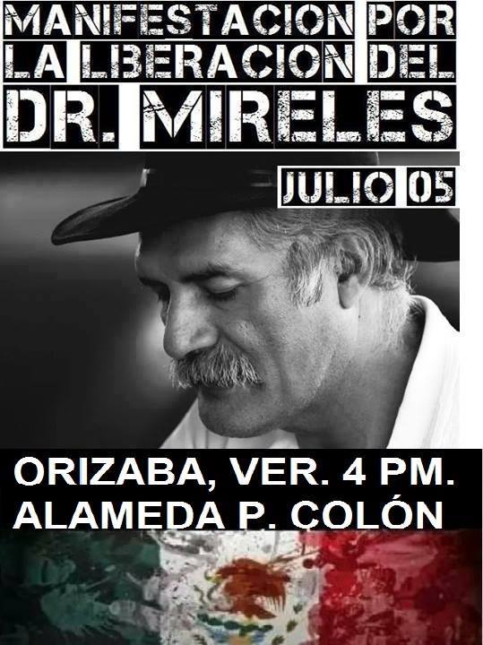 convocatoria marcha #LiberenAMireles en Veracruz