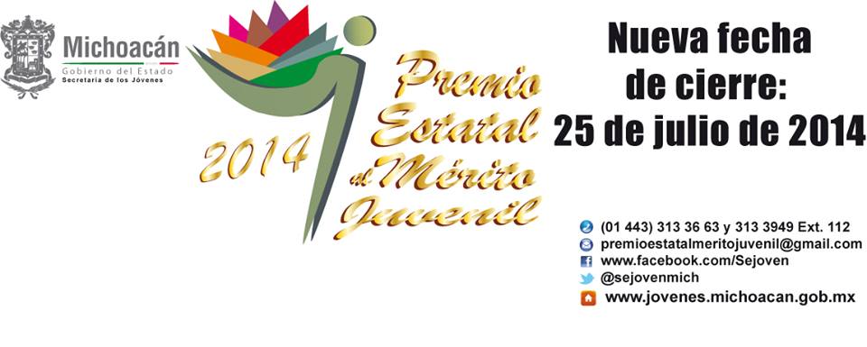 premio estatal al mérito juvenil michoacán 2014