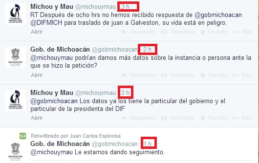 michouymau vs gobierno tuits 1