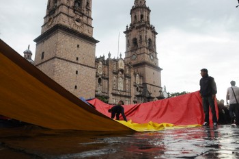 normalistas plantón en Morelia 2