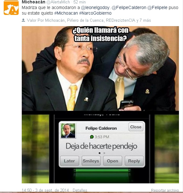 leonel godoy tw felipe calderón madreo michoacán meme original