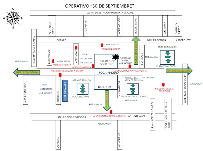 operativo seguridad morelia 30 septembre mapa