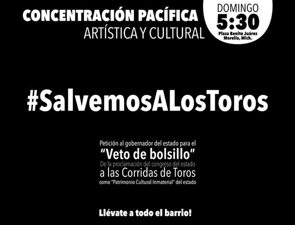 salvemos a los toros manifestación convocatoria general