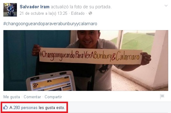 bunbury conteo salvador iram 280 likes