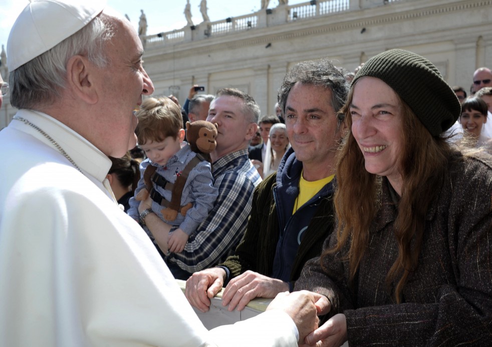 Patti Smith al Vaticano Foto vía agencias