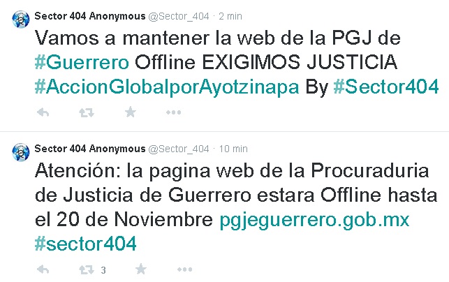 anonymus tumba web procu guerrero ayotzinapa tuits