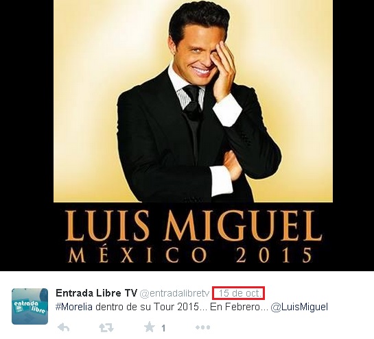 luis miguel tour 2015 según en morelia