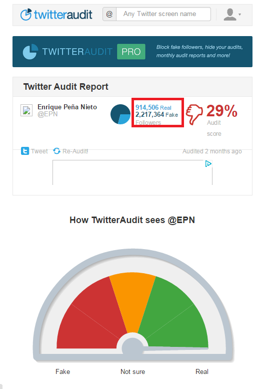 EPN seguidores falsos