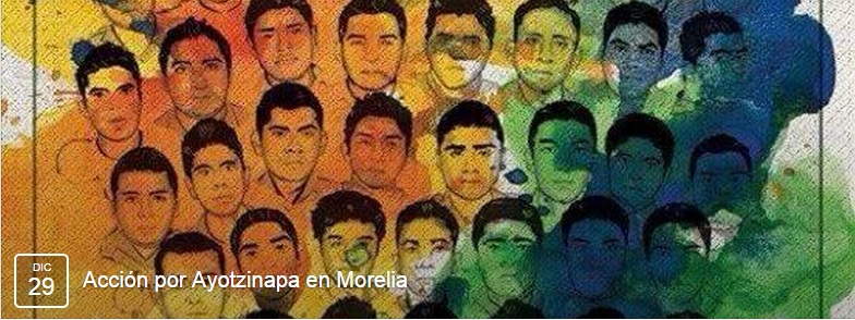 acción por ayotzinapa en morelia 29 diciembre