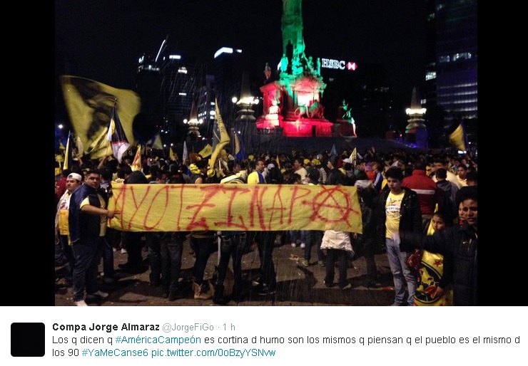 américa afición festejo angel ayotzinapa 2