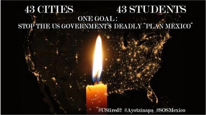 estados unidos manifestación normalistas ayotzinapa 43 ciudades