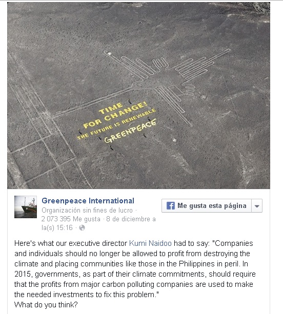 greenpeace agrede perú nazca FB