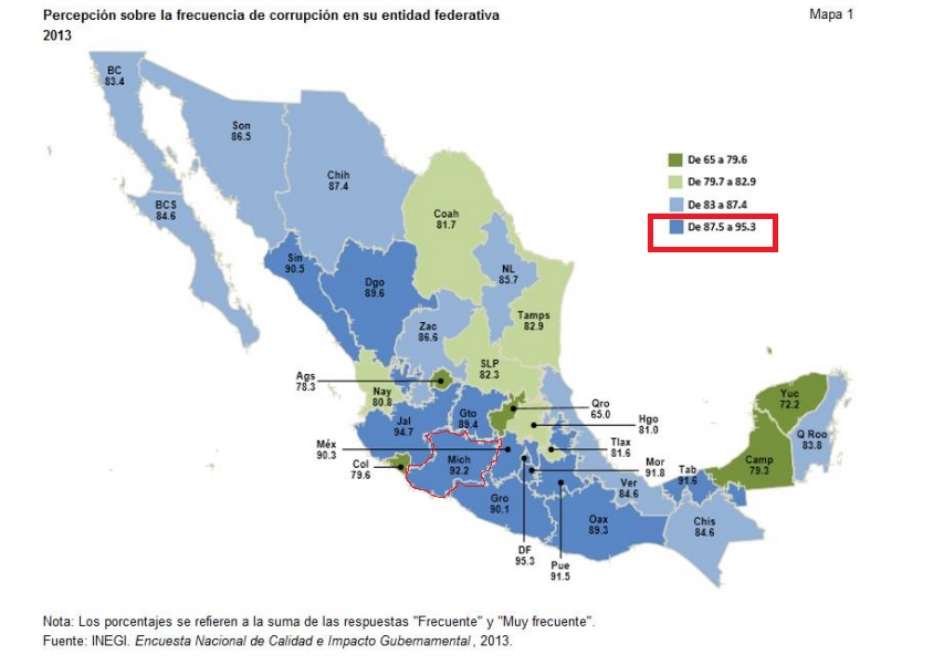 mapa méxico corrupción inegi