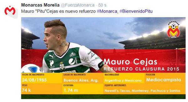 monarcas morelia refuerzo pitu cejas