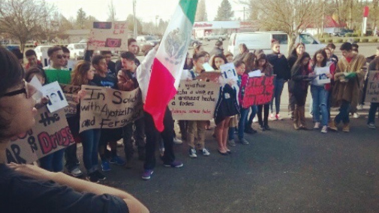 protesta estudiantes Estados Unidos normalistas Ayotzinapa 2