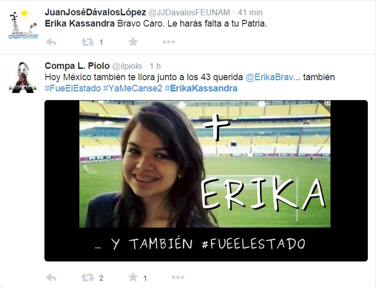 tuits justicia por Erika chavita asesinada de Uruapan 2