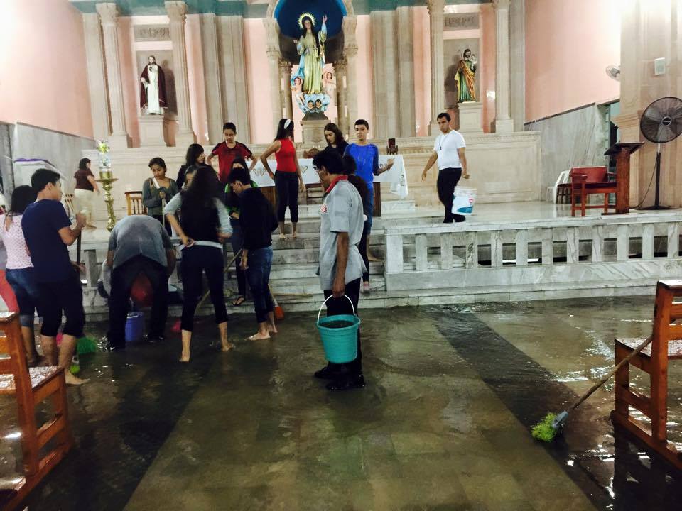 catedral de Apatzingán inundada