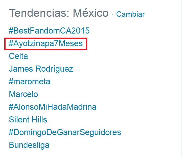 #Ayotzinapa7Meses TT