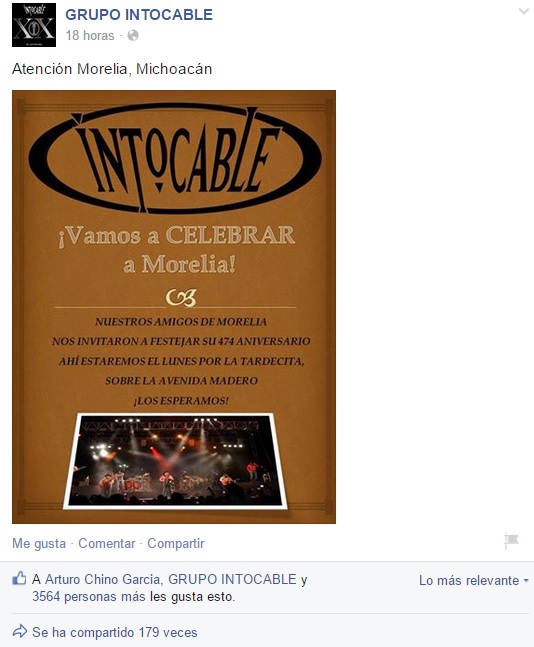 intocable morelia aniversario 2