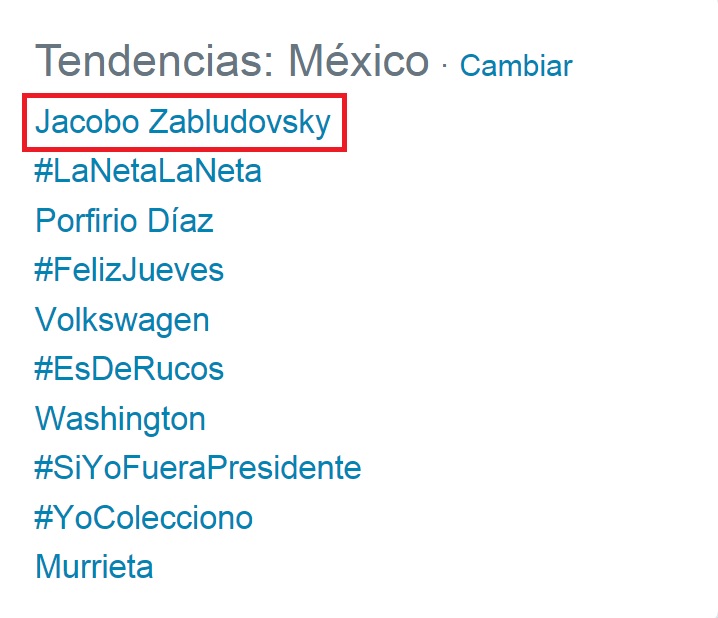 Jacobo Zabludovsky tendencia